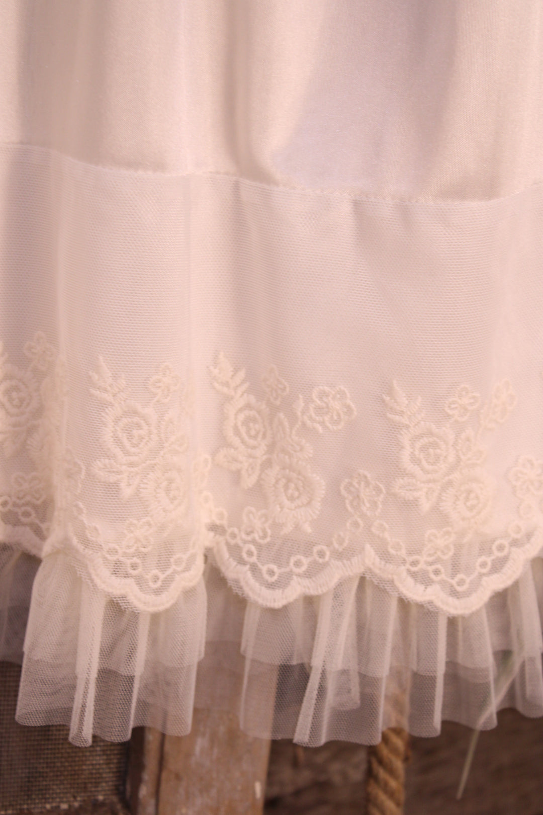 Graceful Hem Beige Skirt Extender