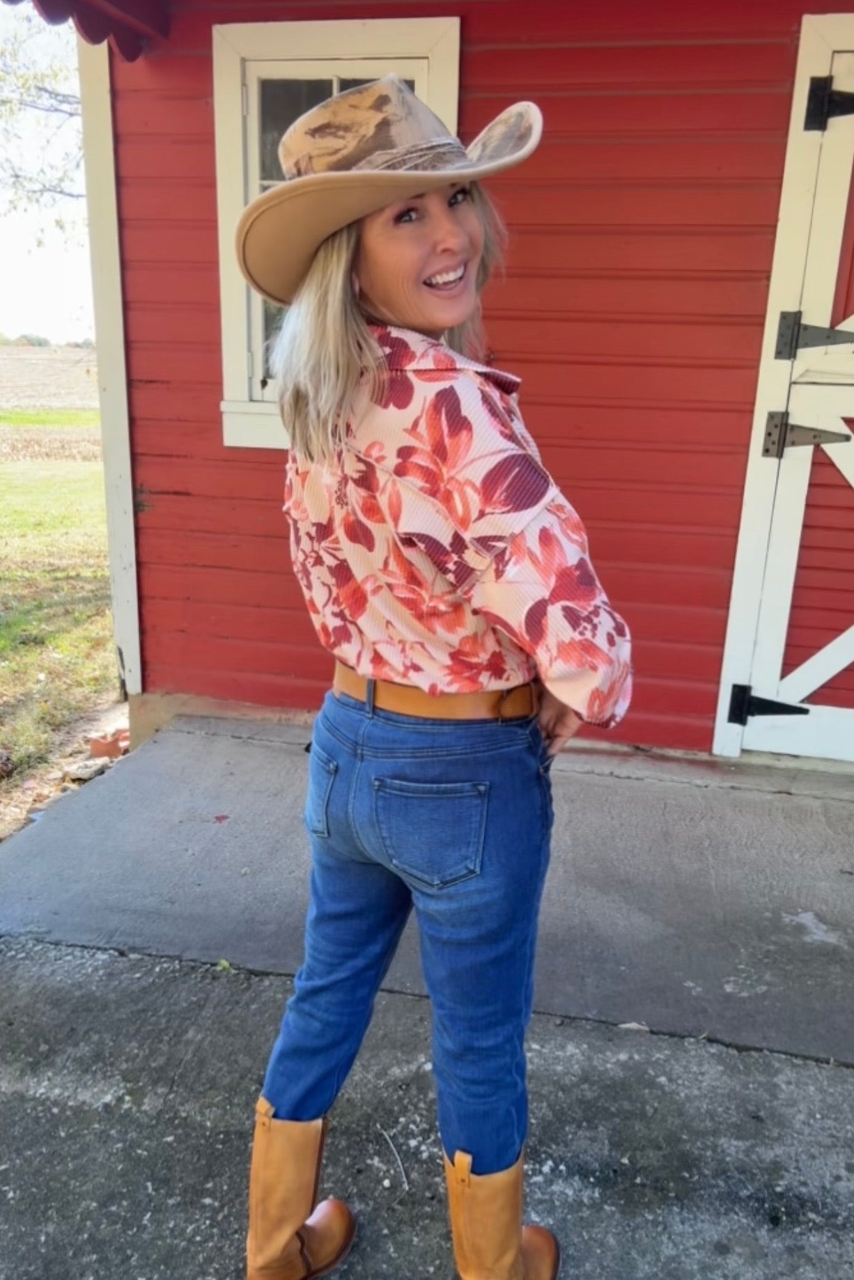 Falling Florals Button Up