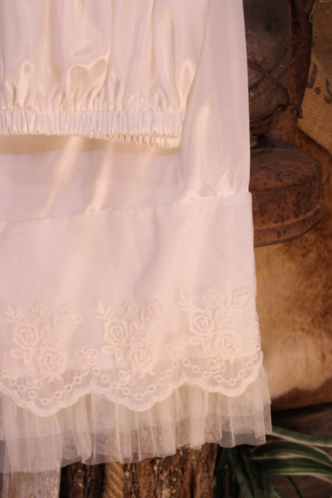 Graceful Hem Beige Skirt Extender