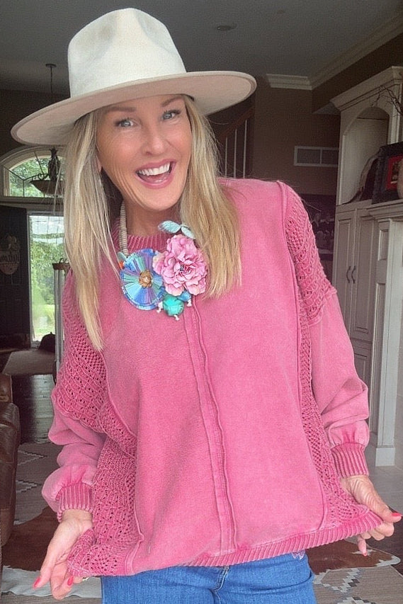 Raspberry Romance Sweater