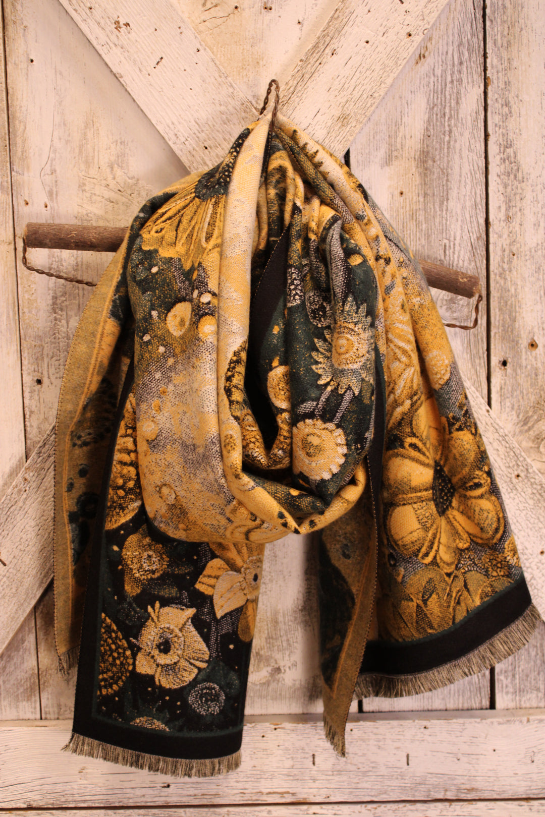 Golden Wildflower Scarf
