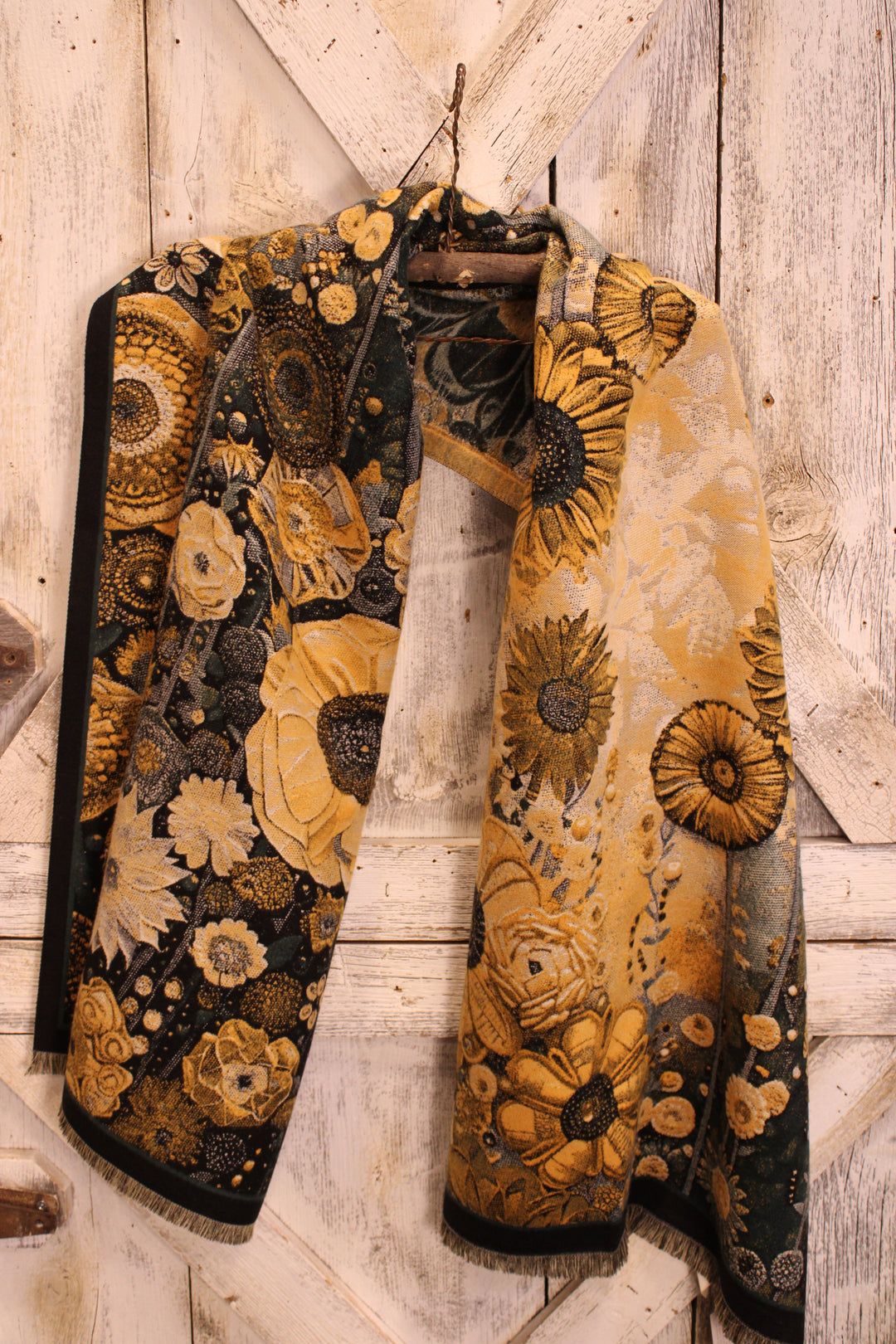 Golden Wildflower Scarf