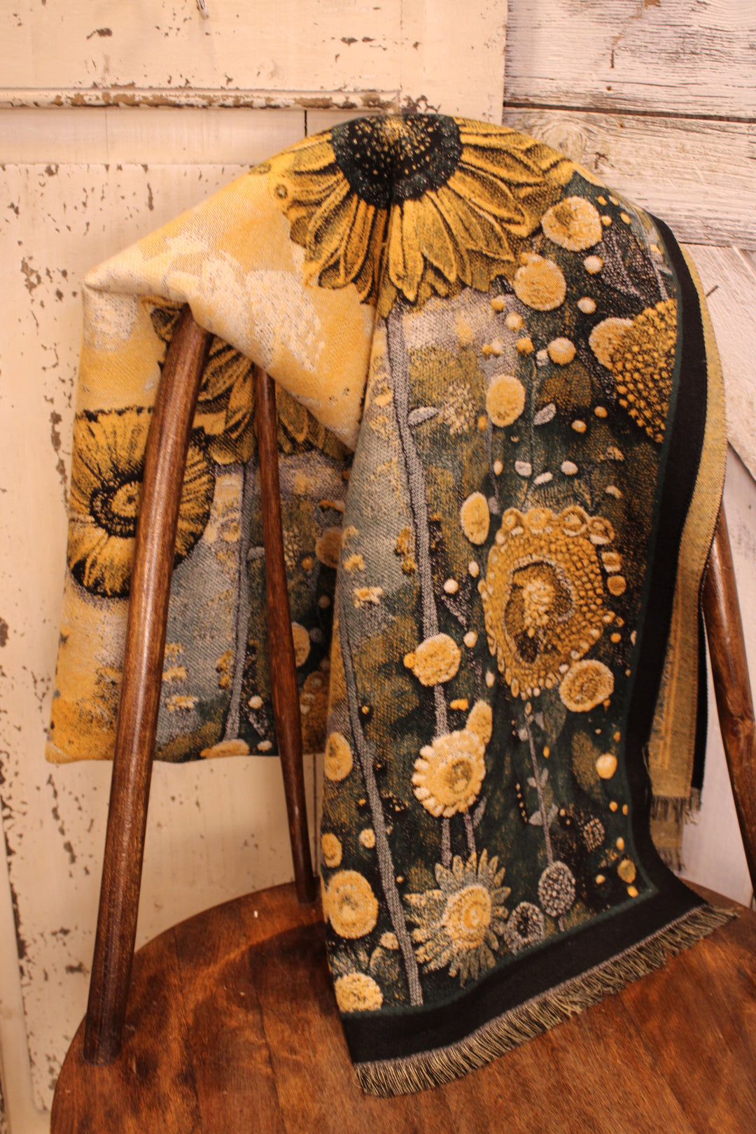 Golden Wildflower Scarf