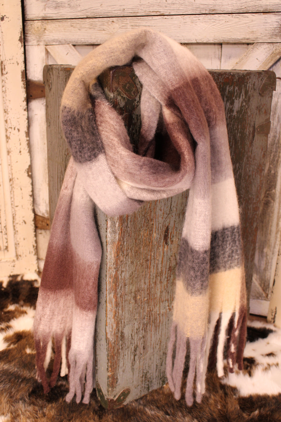 Storm Cloud Plush Scarf