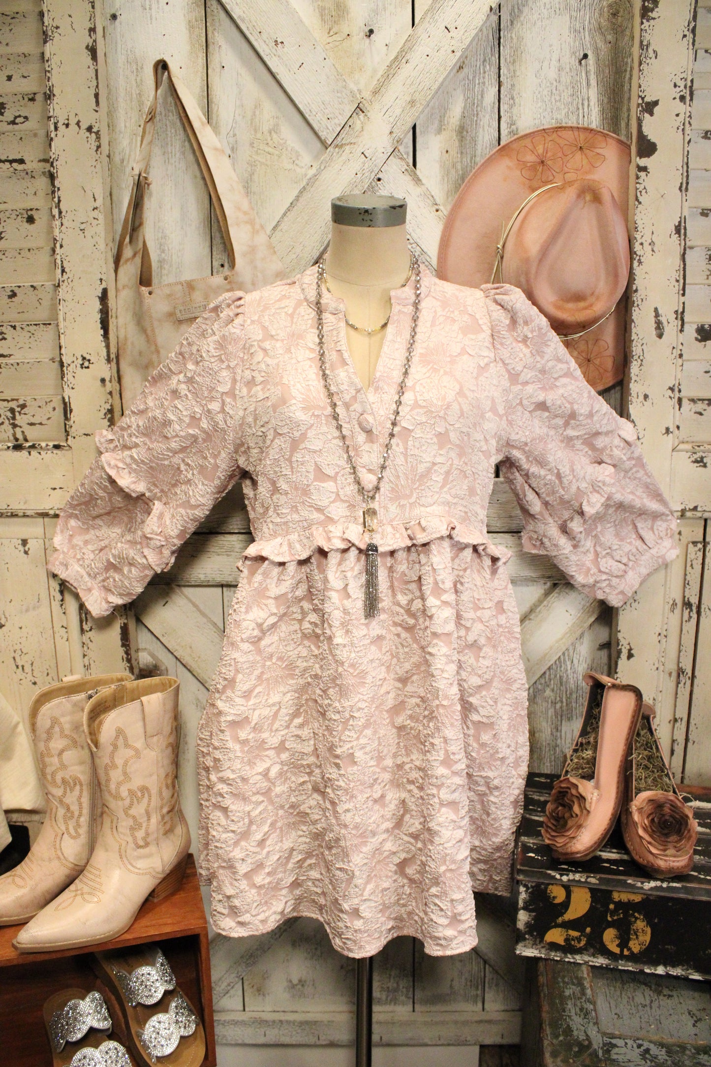 Sweet Magnolia Soft Blush Dress