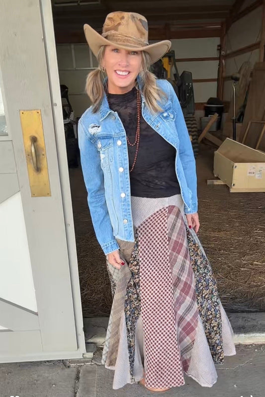 Folk Song Cotton Skirt