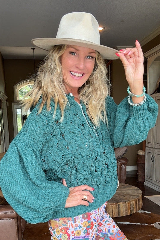Evergreen Forest Knit Hoodie
