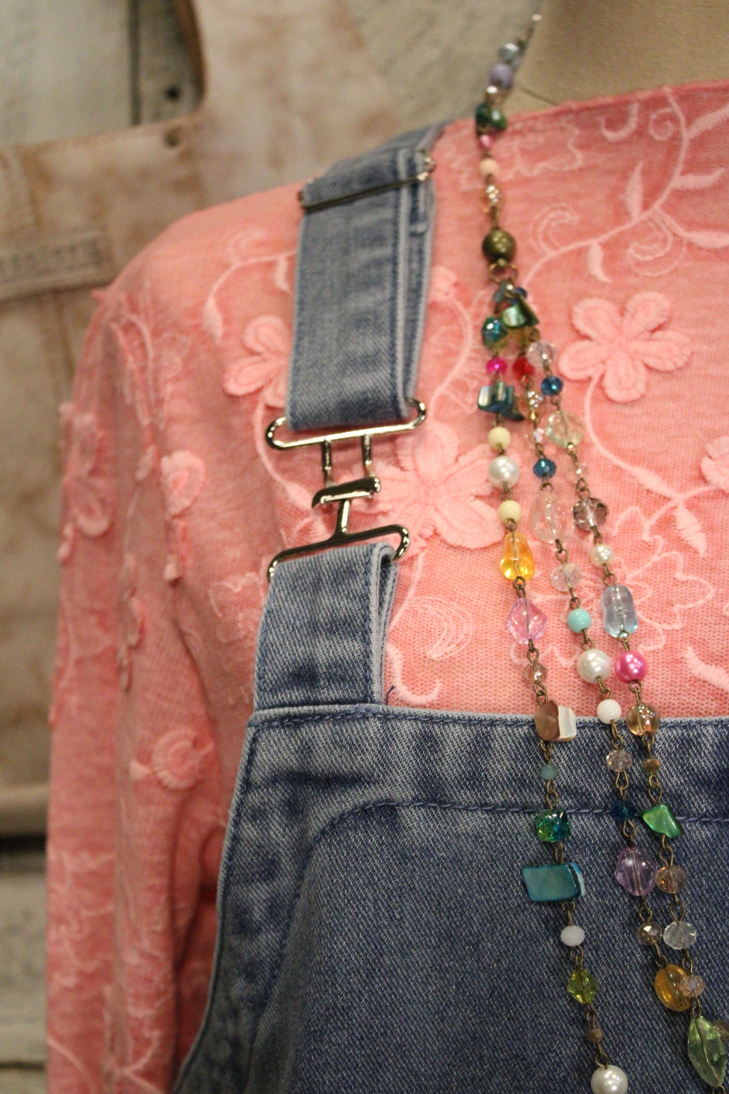 Laid Back Blues Overall Dress