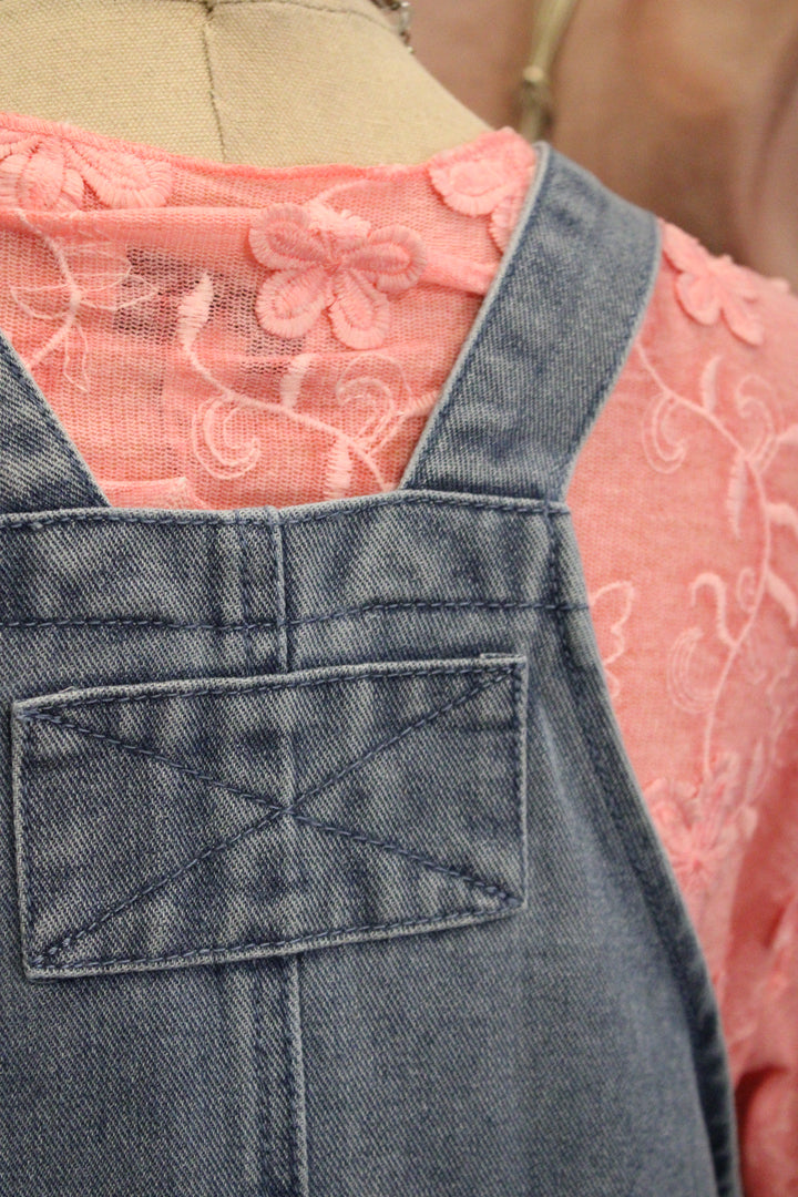 Laid Back Blues Overall Dress