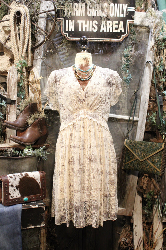 Pop Star Old West Beige Dress