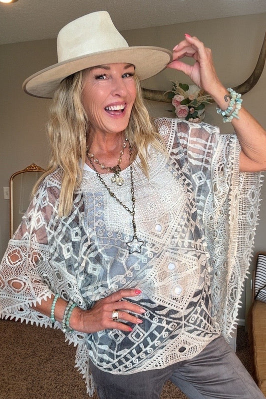 Enchanted Evening Denim Poncho