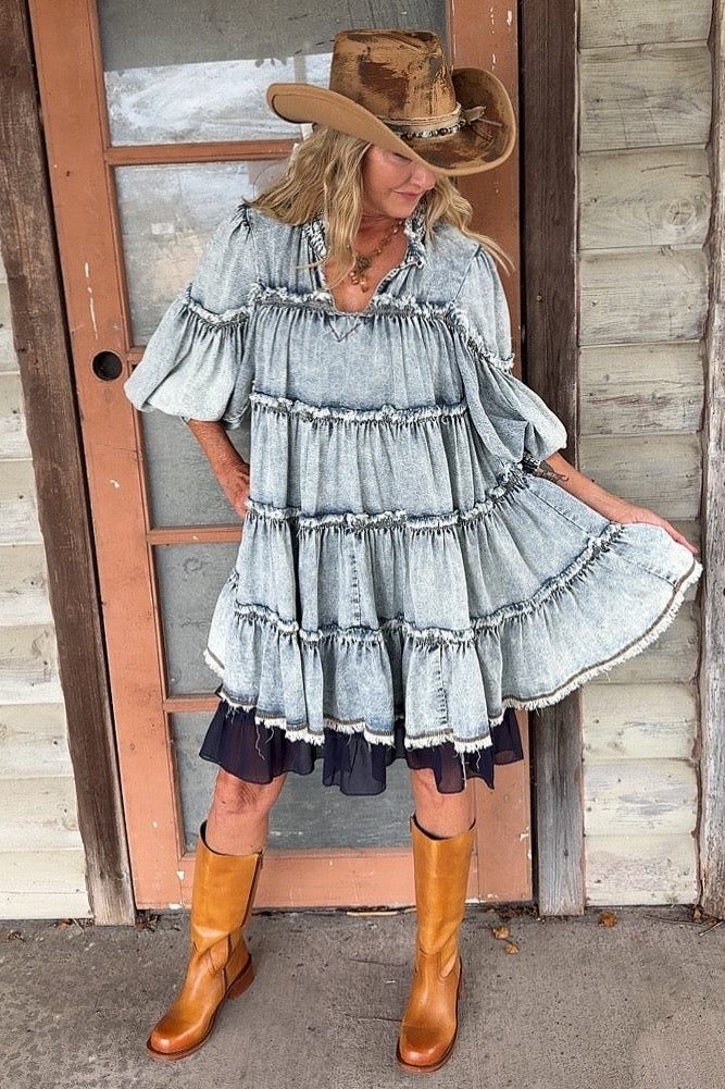 Washed And Wander Short Dress
