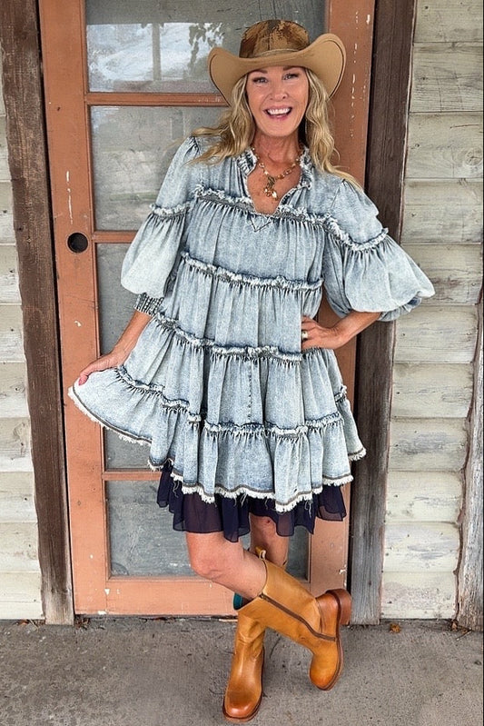 Washed And Wander Short Dress