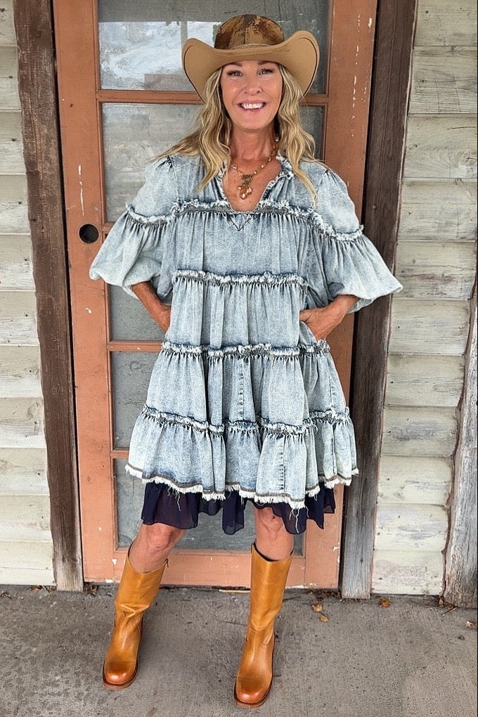 Washed And Wander Short Dress