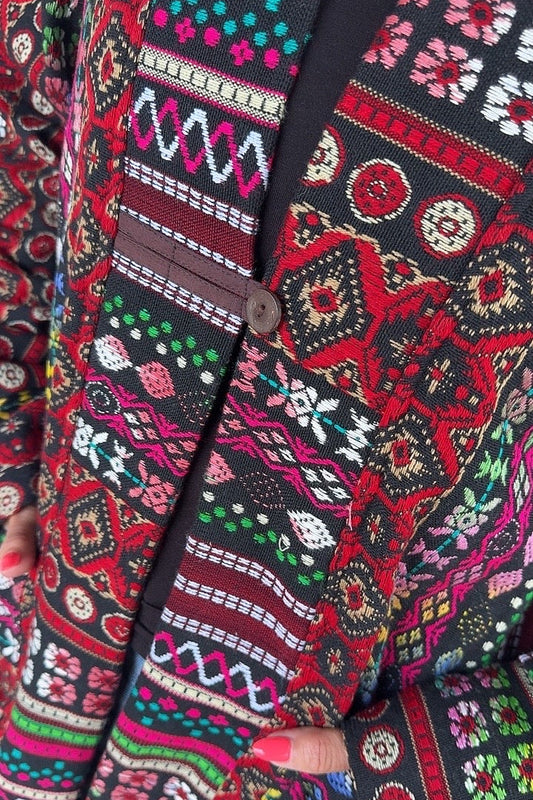 Technicolor Tapestry Trench Coat