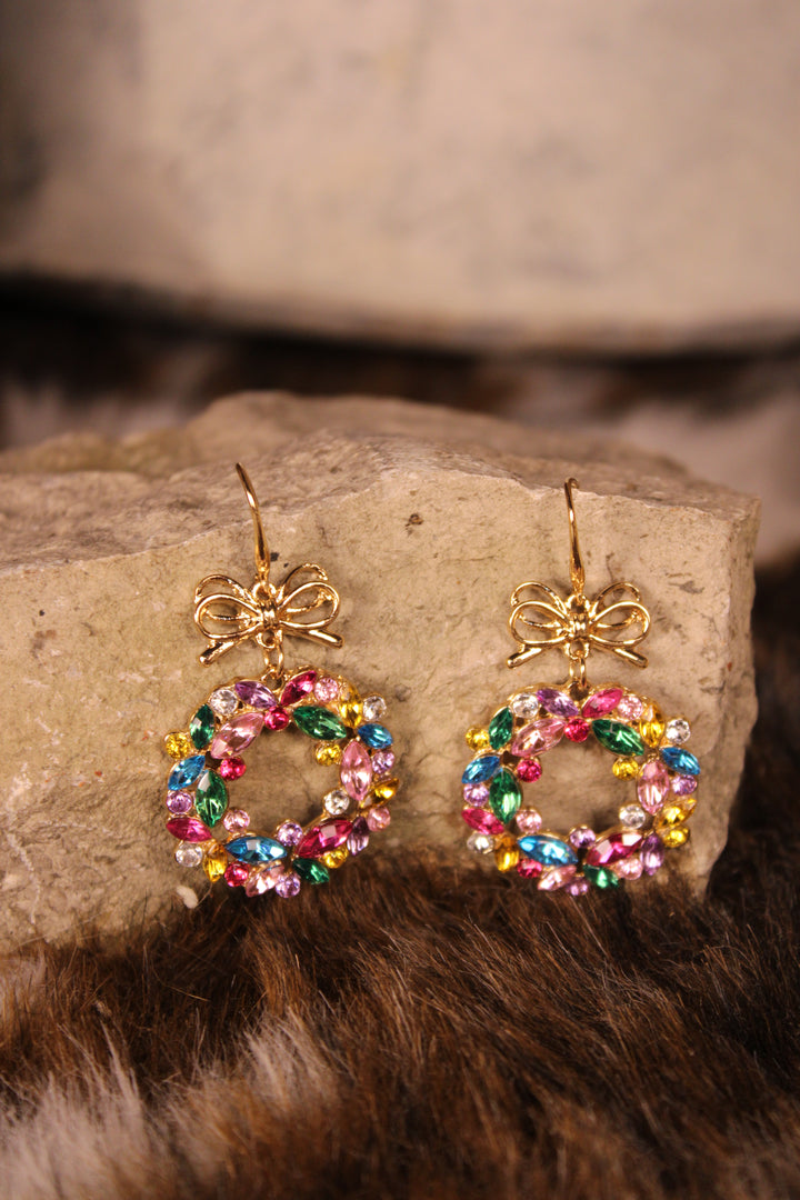 Golden Garland Wreath Earrings