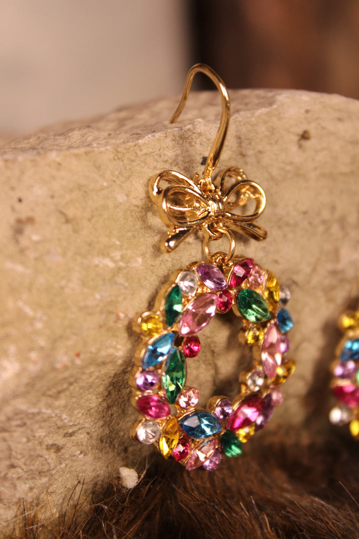Golden Garland Wreath Earrings