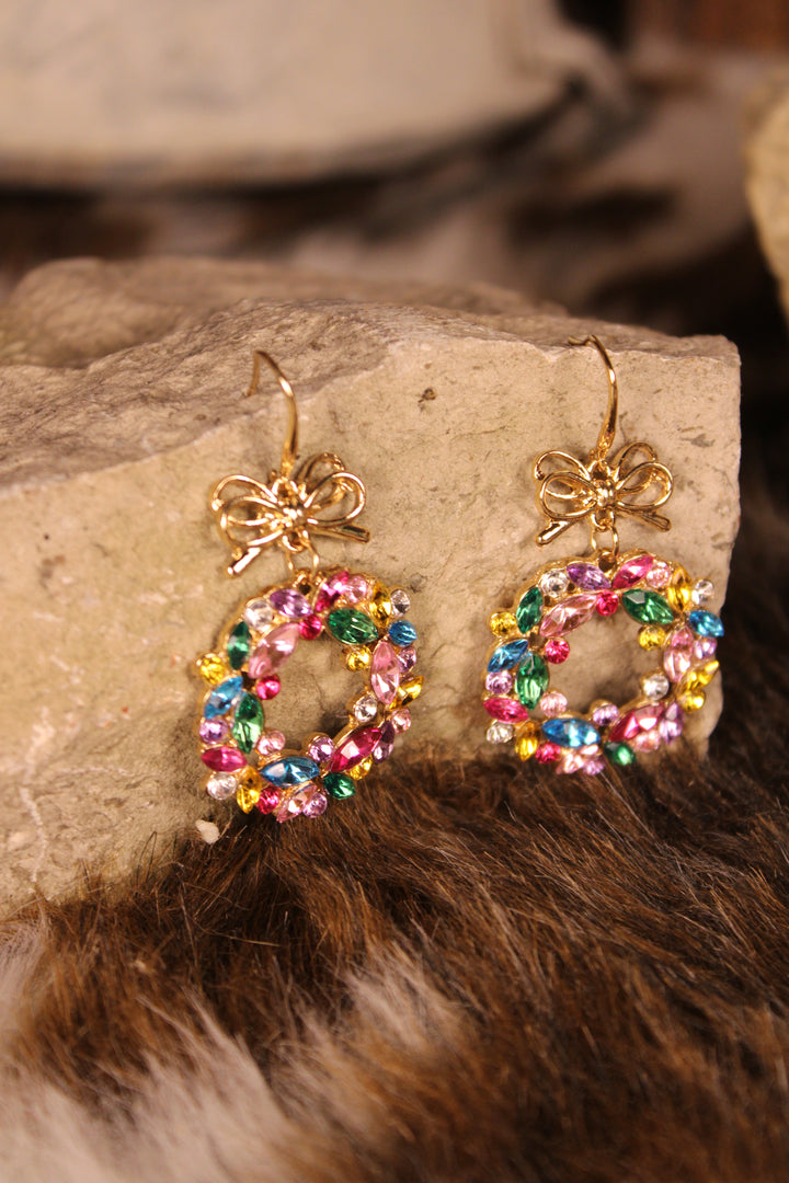Golden Garland Wreath Earrings