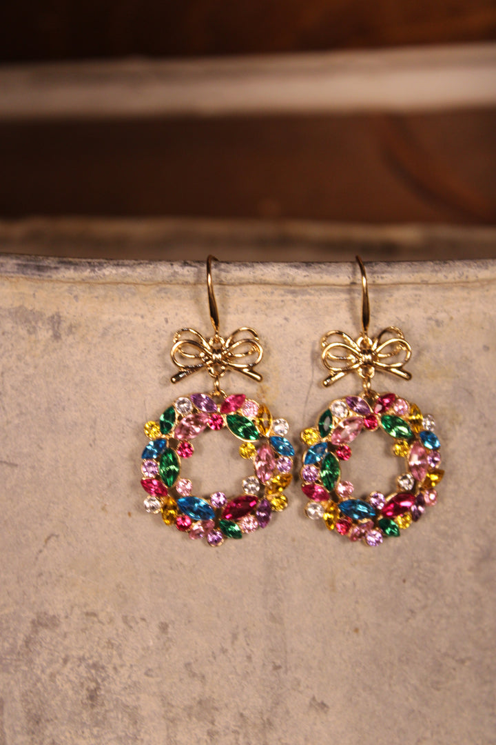 Golden Garland Wreath Earrings