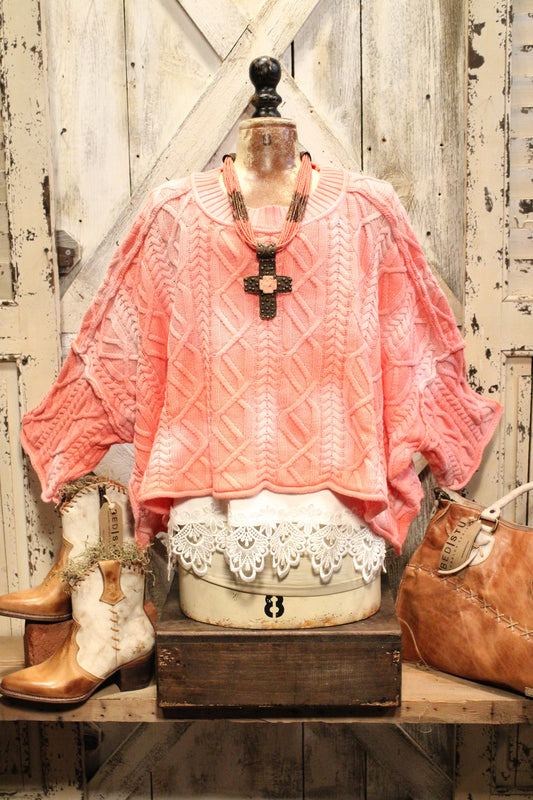Bubblegum Pop Crop Sweater
