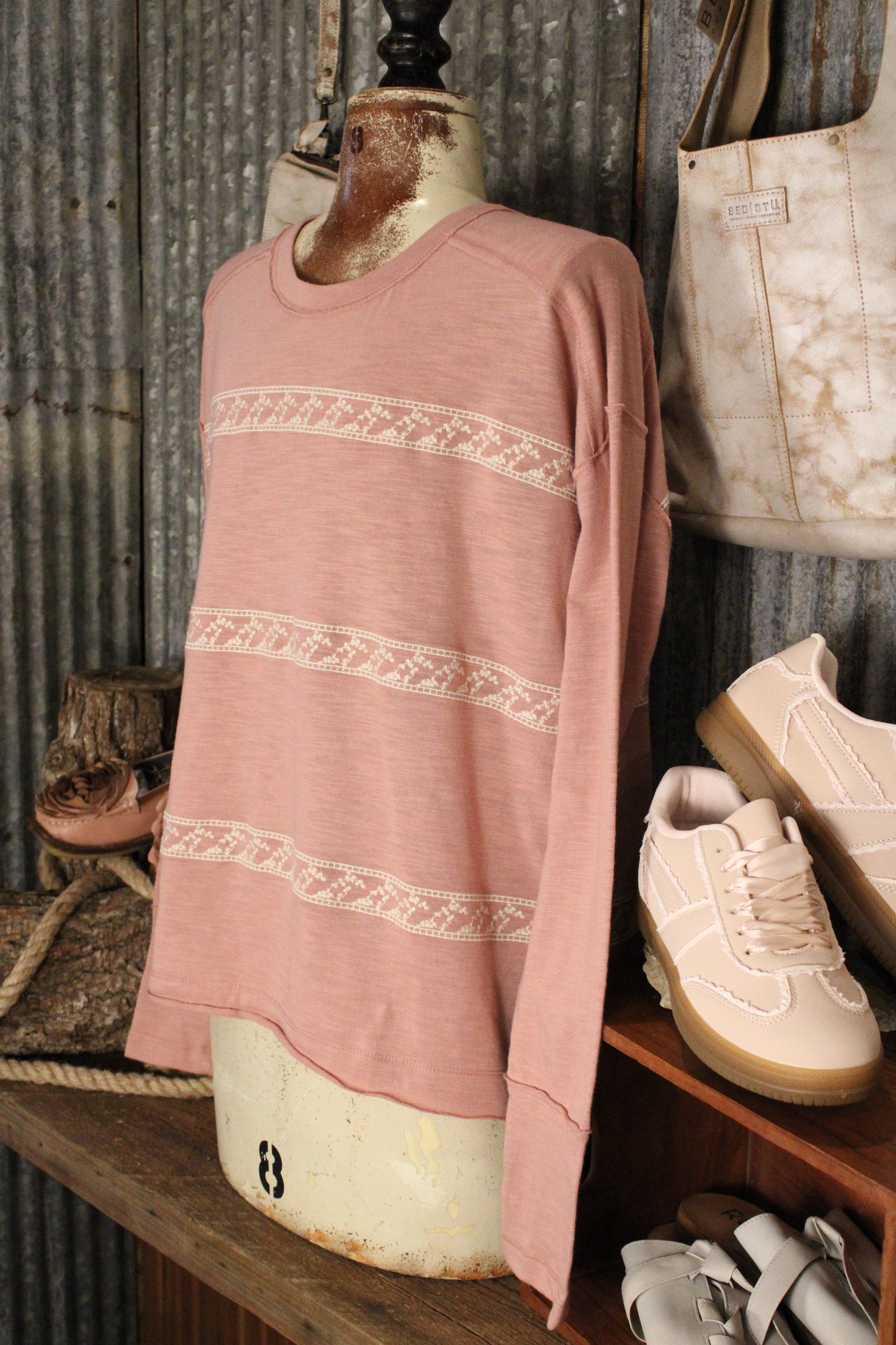 Petal Path Dusty Rose Top