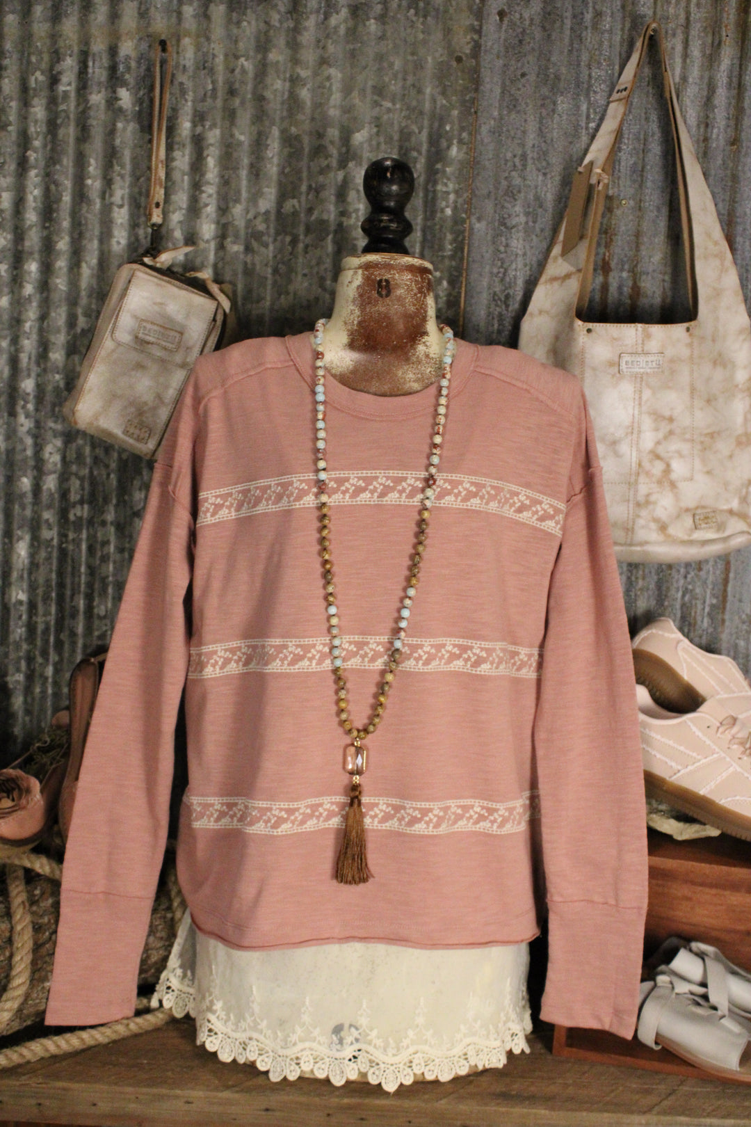 Petal Path Dusty Rose Top