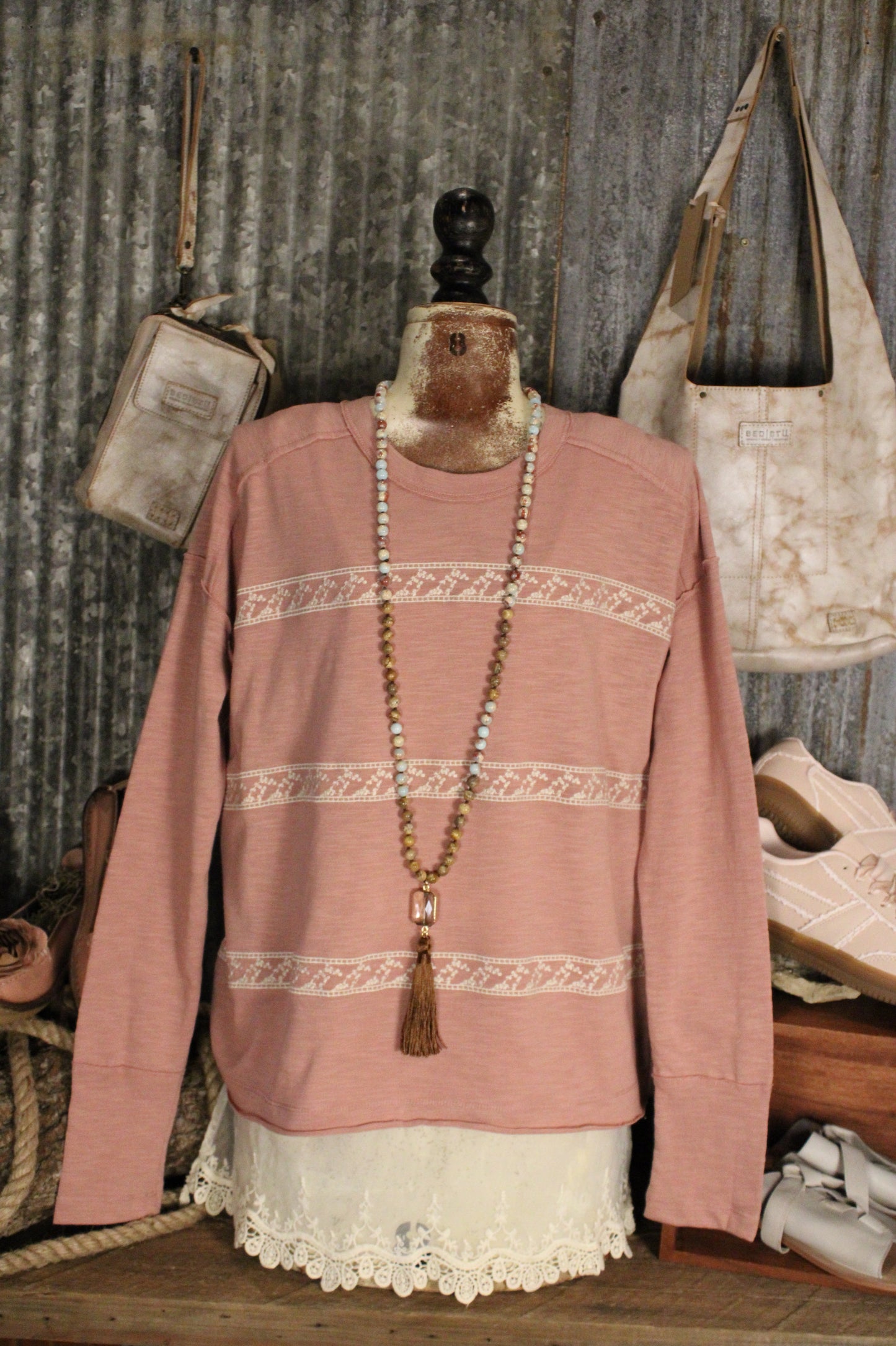 Petal Path Dusty Rose Top