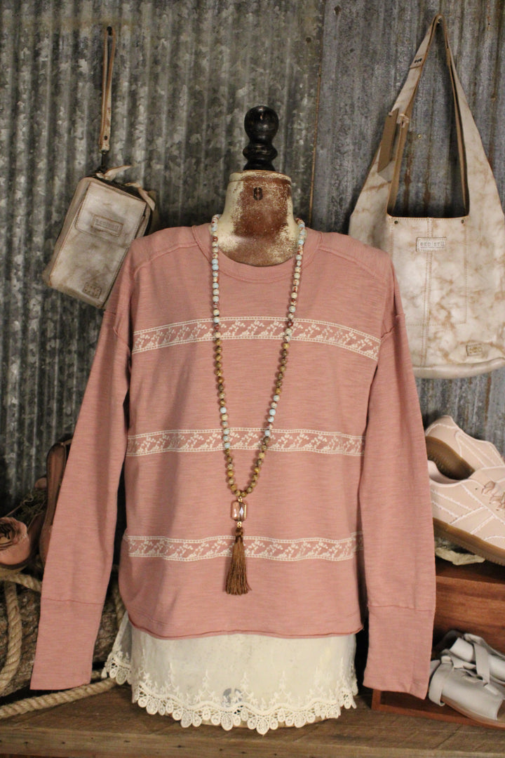 Petal Path Dusty Rose Top