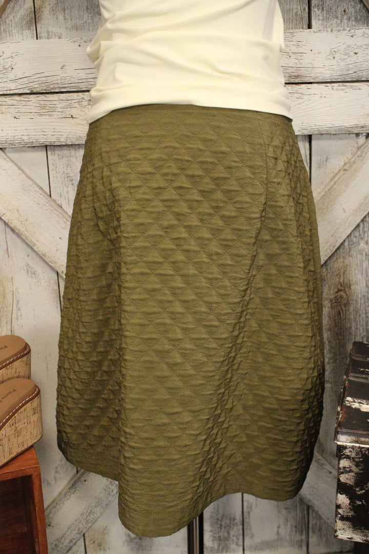 Fieldstone Quilted Olive Skirt