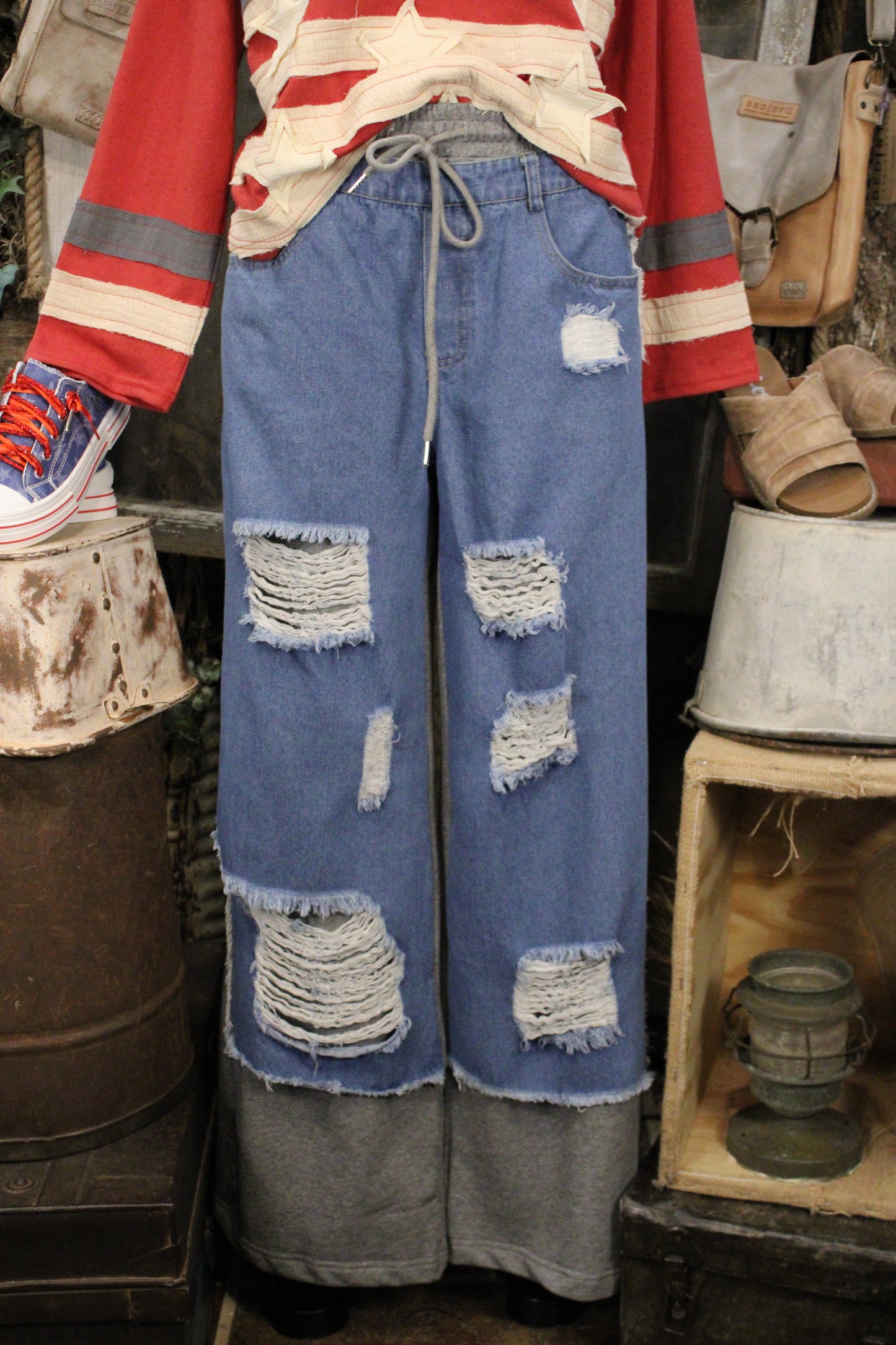 Ripped And Relaxed Jogger Jeans