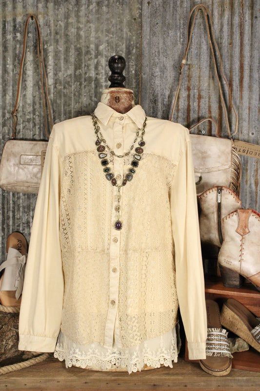 Heirloom Lace Latte Blouse