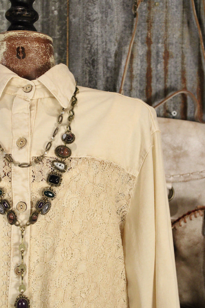 Heirloom Lace Latte Blouse