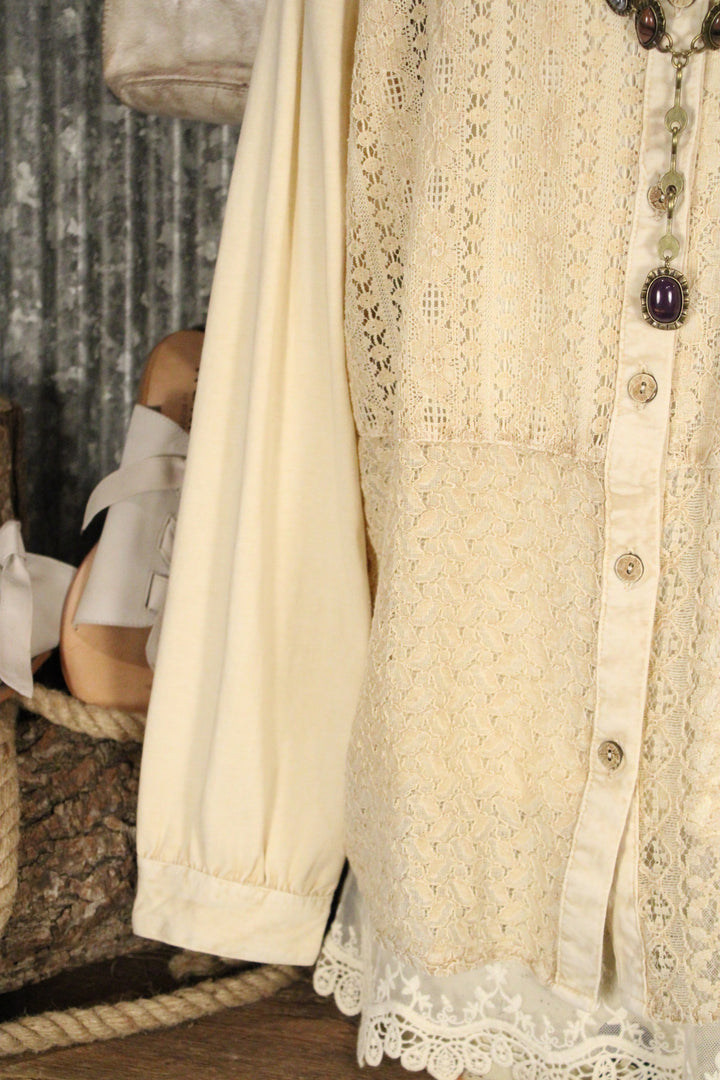 Heirloom Lace Latte Blouse