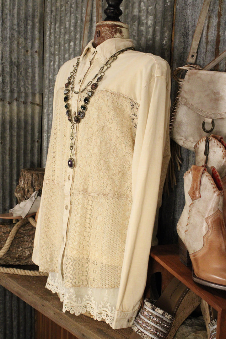 Heirloom Lace Latte Blouse