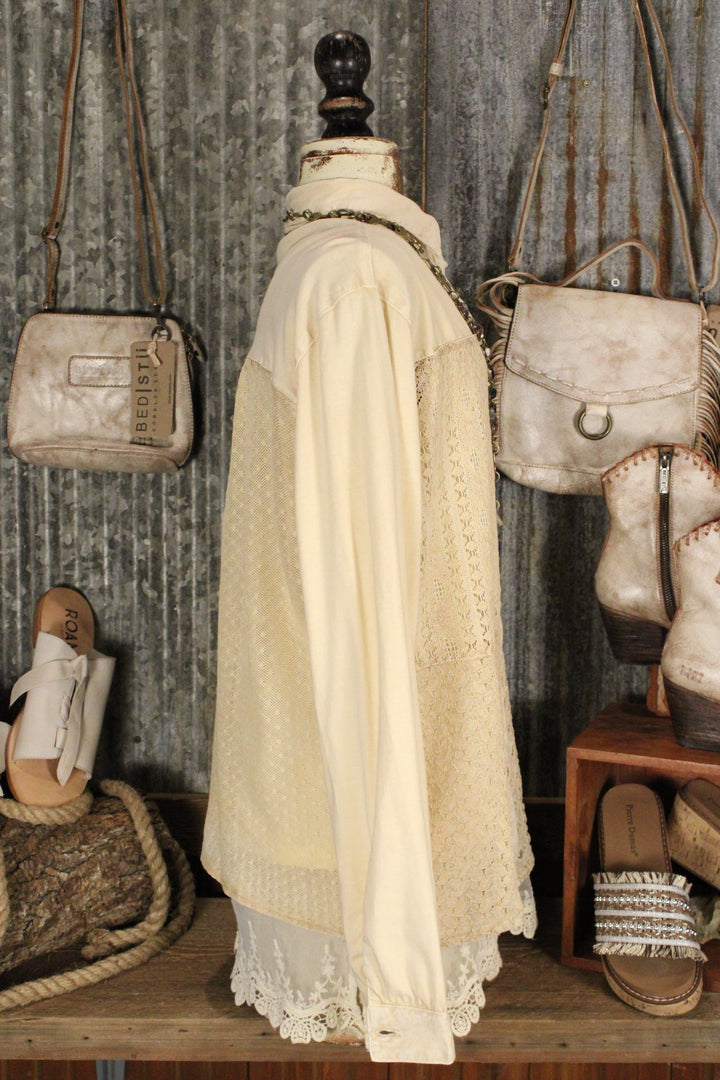 Heirloom Lace Latte Blouse