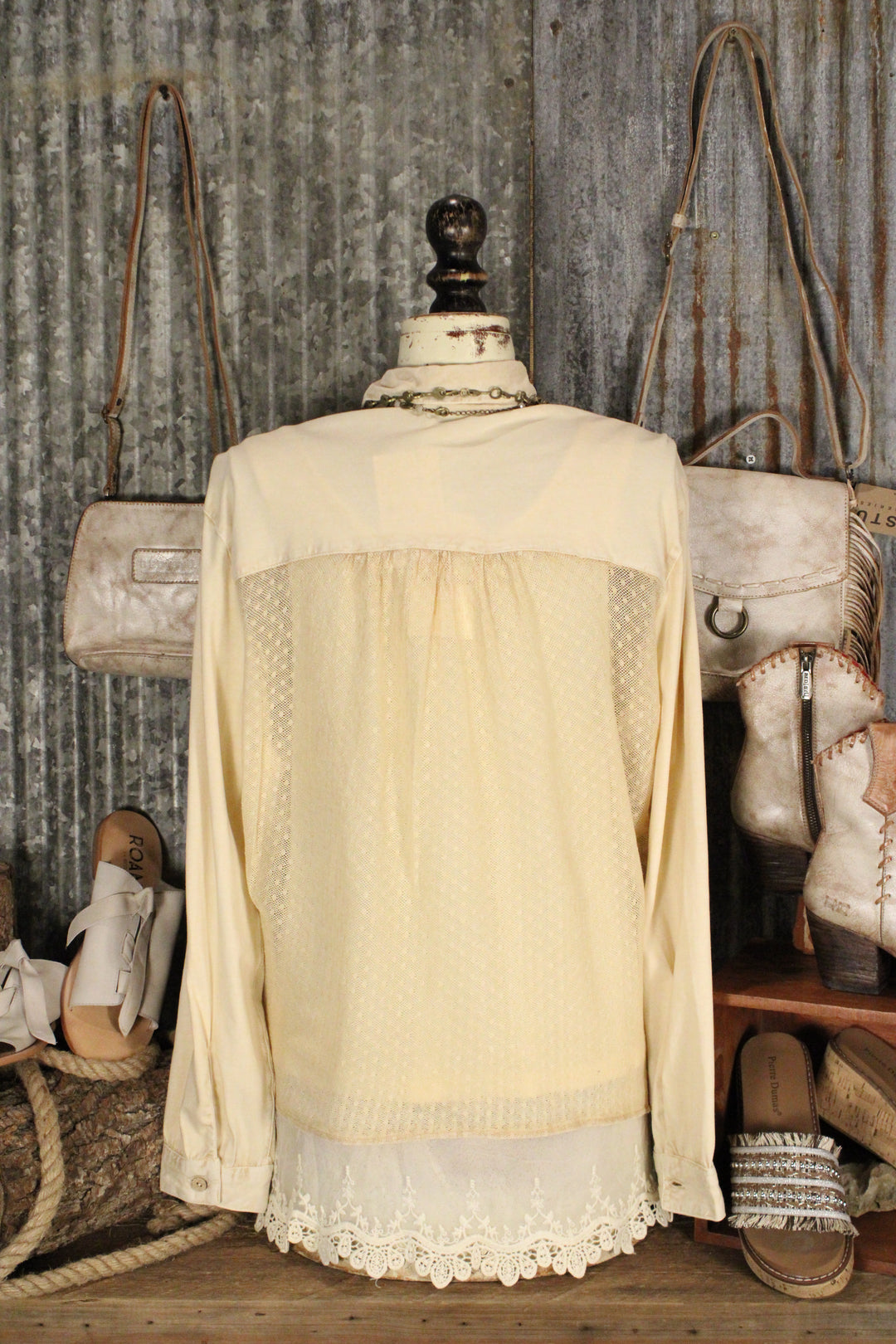 Heirloom Lace Latte Blouse