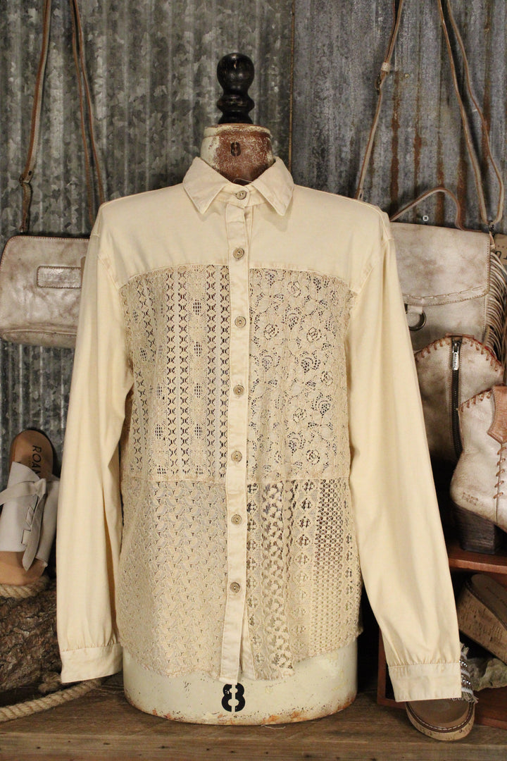 Heirloom Lace Latte Blouse
