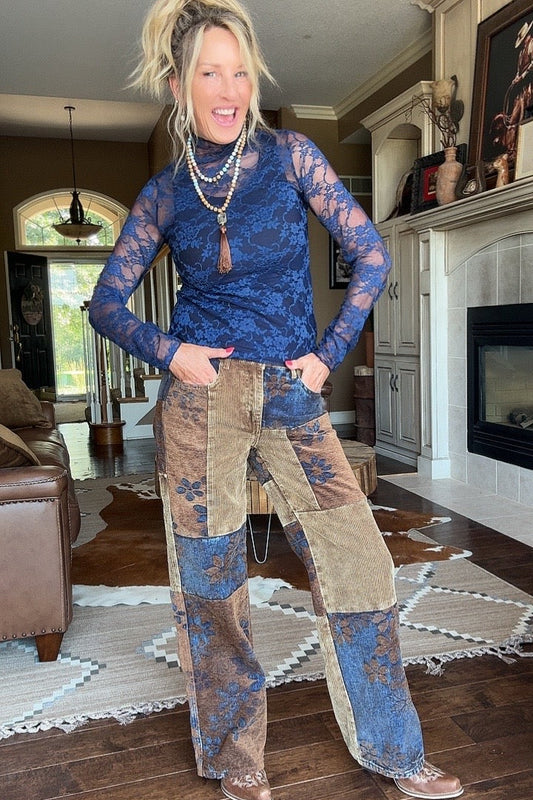 Rustic Bloom Jeans