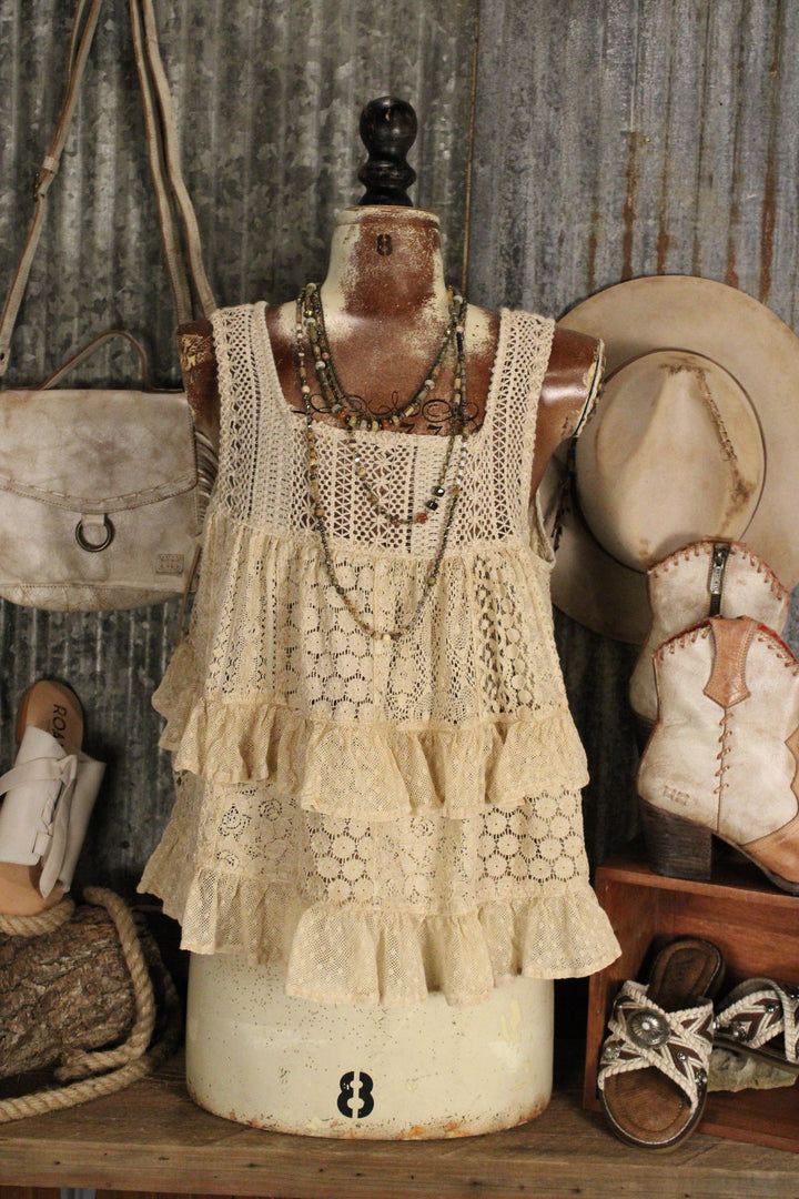 Heirloom Lace Ruffle Top