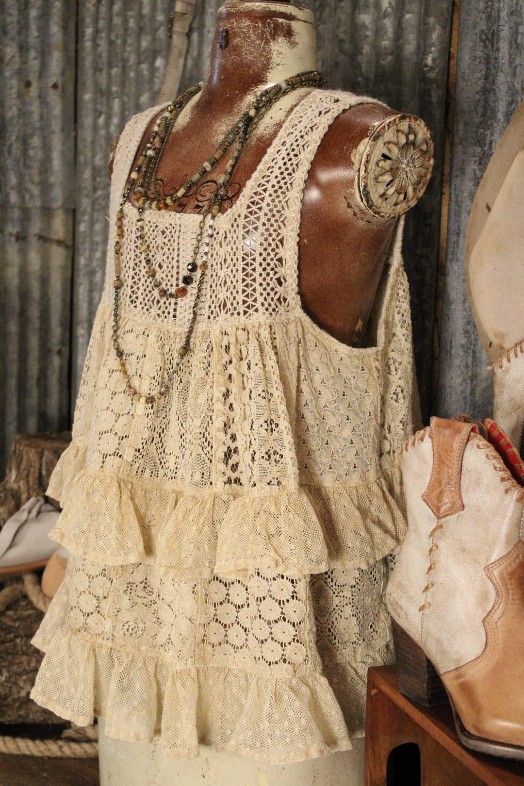 Heirloom Lace Ruffle Top