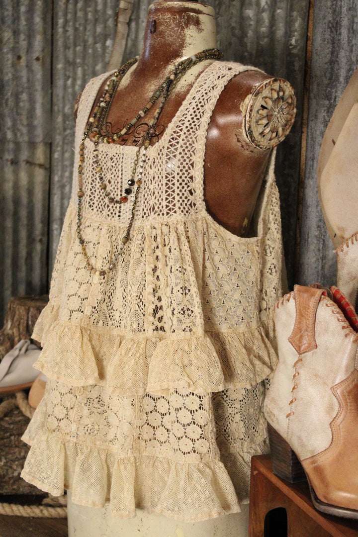 Heirloom Lace Ruffle Top