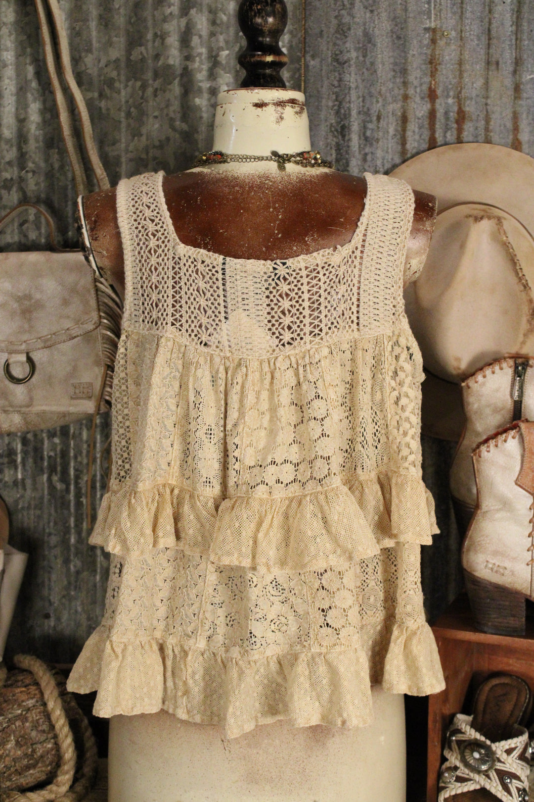 Heirloom Lace Ruffle Top