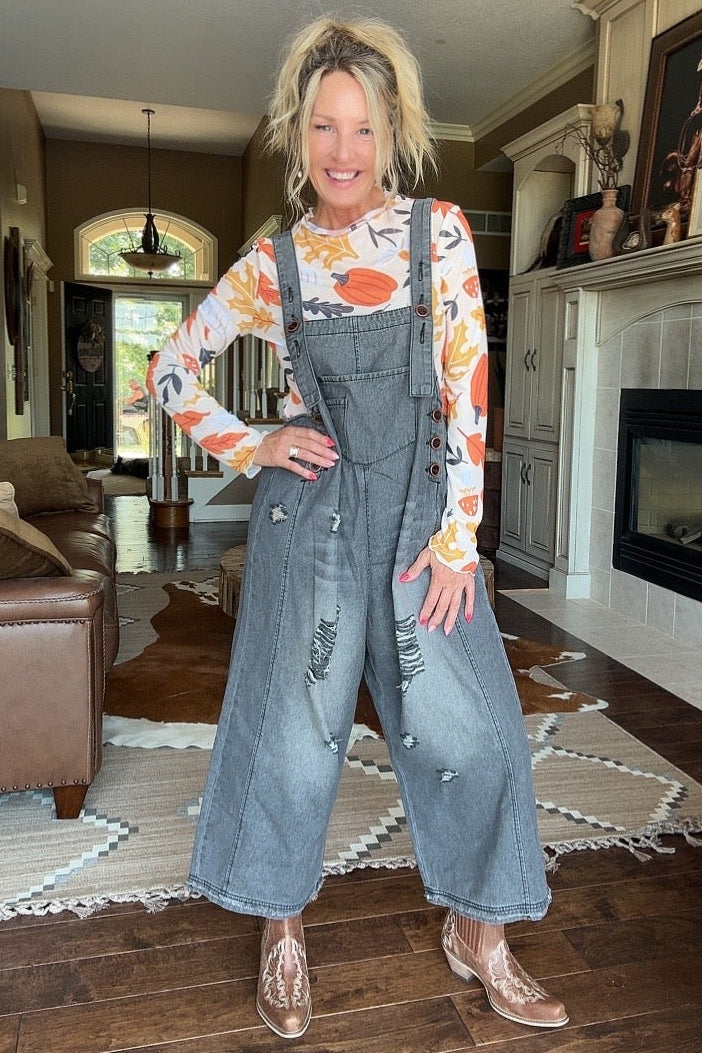 Pumpkin Patch Mesh Top