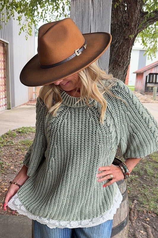 Vintage Juniper Lace Sweater
