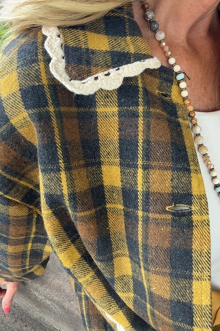 Honey & Hearth Plaid Jacket