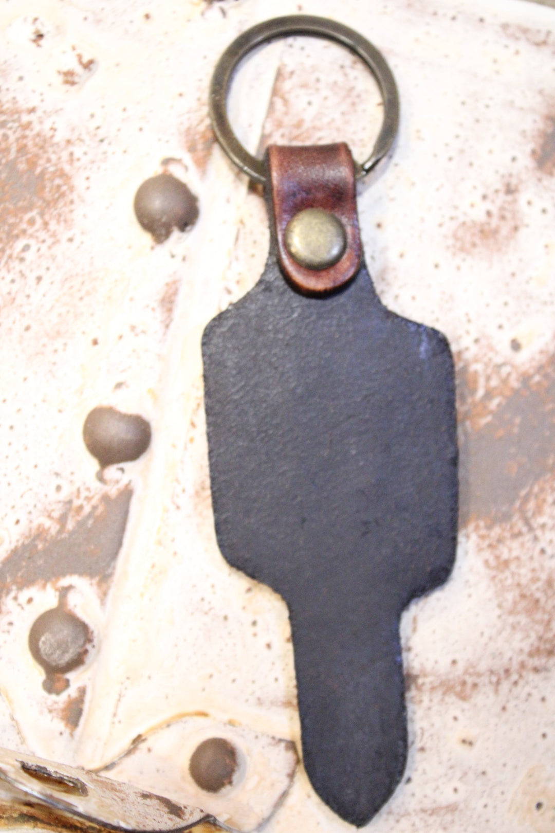 Cactus Cutie Leather Keychain