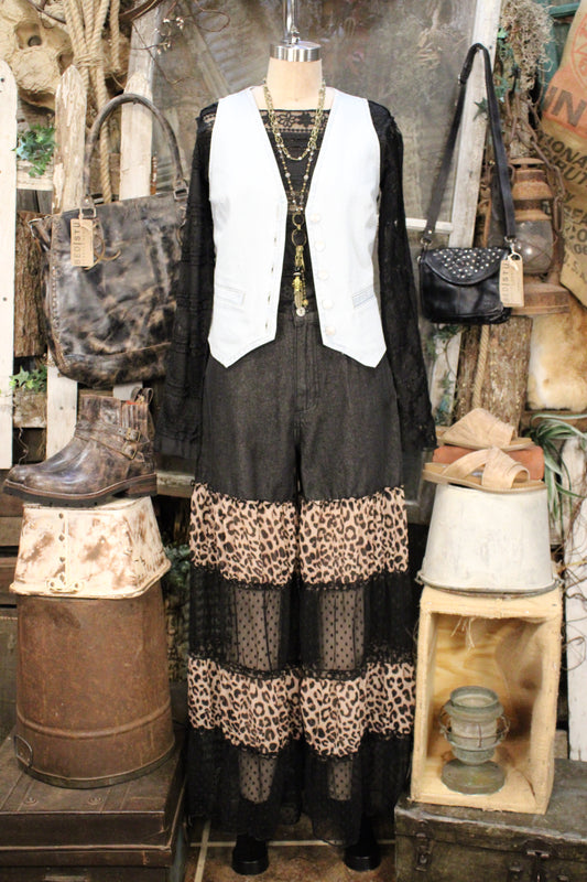 High Noon Leopard Lace Jeans