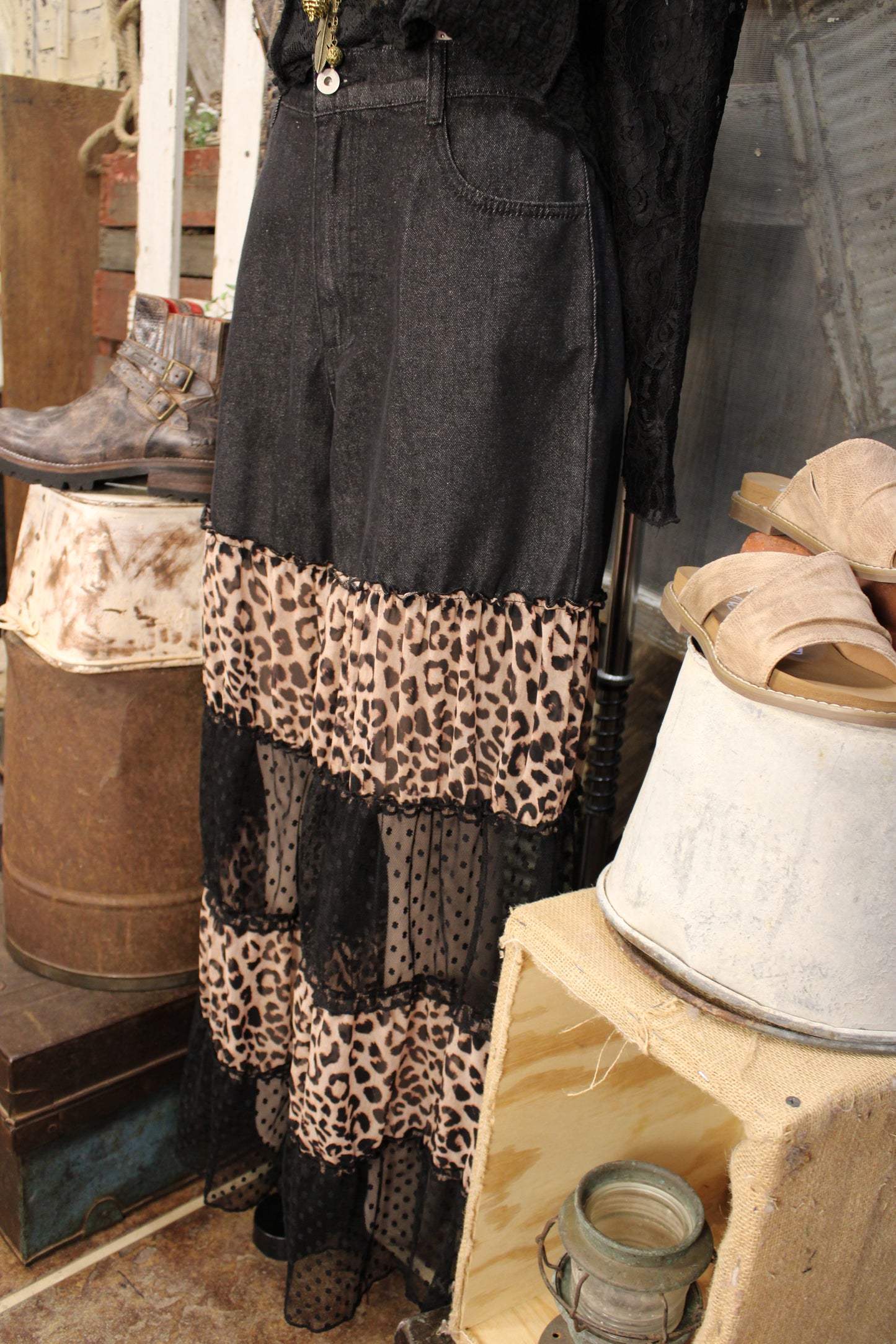High Noon Leopard Lace Jeans