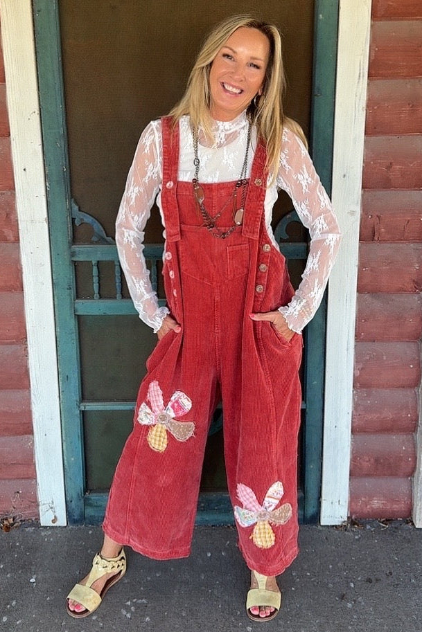 Spiced Apple Corduroy Overalls
