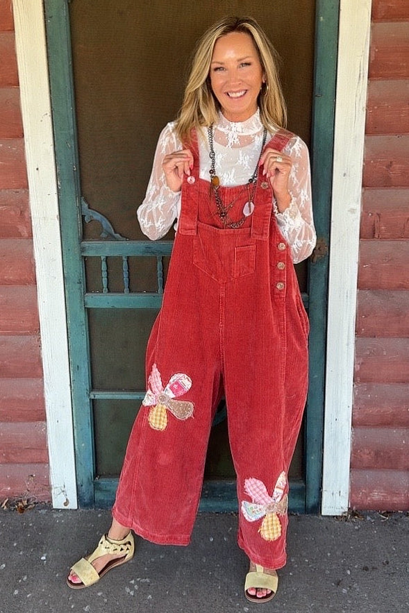 Spiced Apple Corduroy Overalls